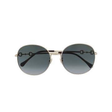 horsebit-detail oversize-frame sunglasses