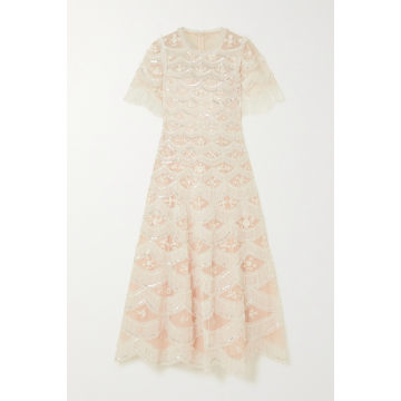 Lunette Blossom 亮片缀饰刺绣绢网礼服