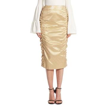 Idella Gingham Plaid Midi Skirt
