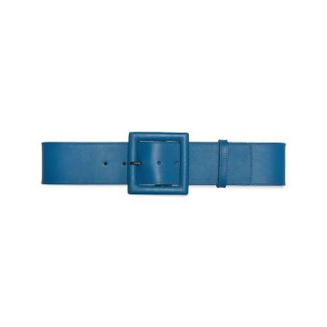 buckled leather belt