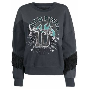 reconstructed logo-print sweater
