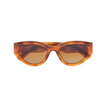 tortoiseshell oval-frame sunglasses