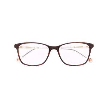 square-frame clear glasses