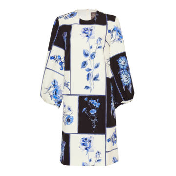 Floral Printed Crepe Full Sleeve Tunic Dress