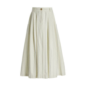 Tulay Stripe Cotton-Linen Maxi Skirt