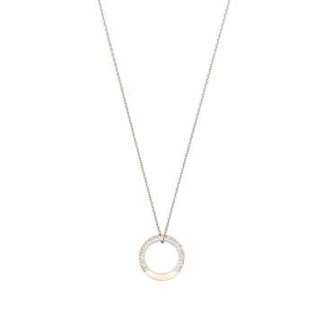engraved-circle pendant necklace
