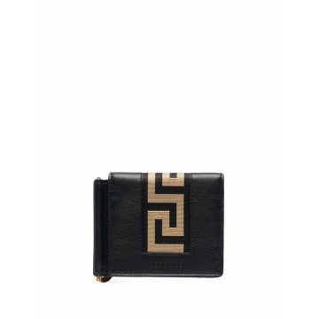 Greca-pattern folded wallet