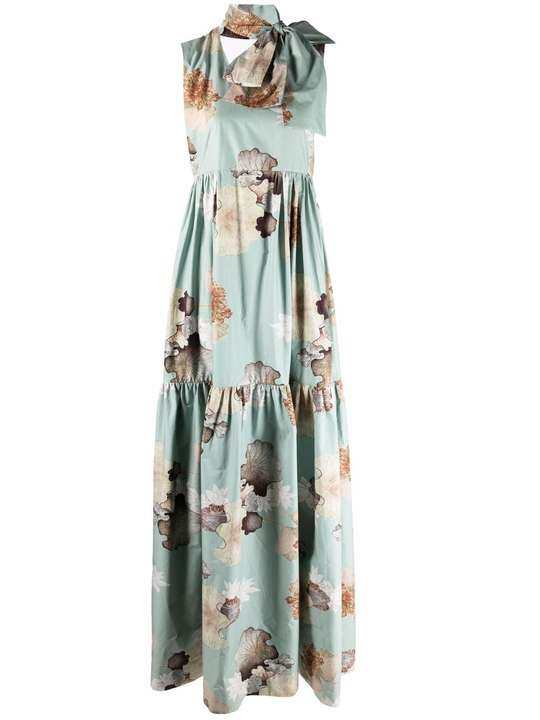 floral-print sleeveless dress展示图