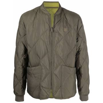 quilted down bomber jacket