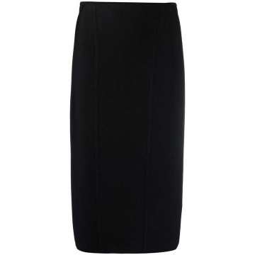 high-waisted zipped skirt