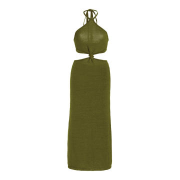 Cameron Cutout Cotton-Blend Knit Midi Dress