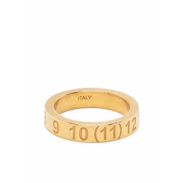 numbers-motif band ring