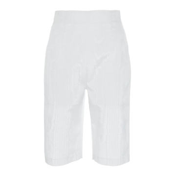 Knee-Length Cotton-Blend Cycling Shorts