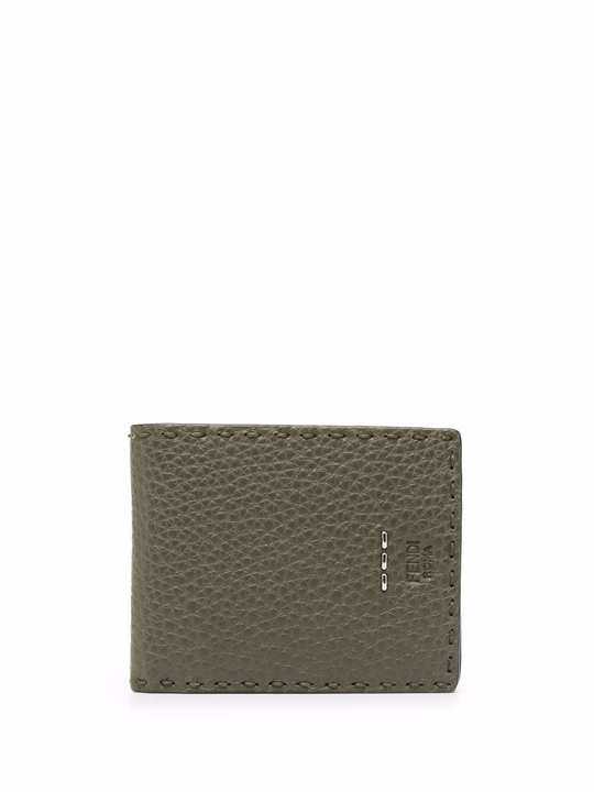 stitch-detail billfold colour block wallet展示图