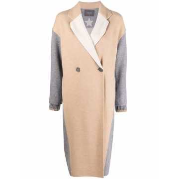 virgin wool-blend double-breasted coat