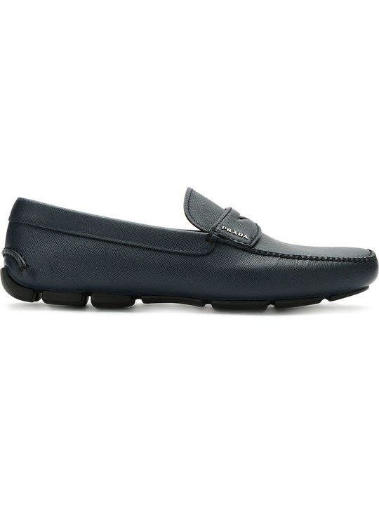 Saffiano driver loafers展示图