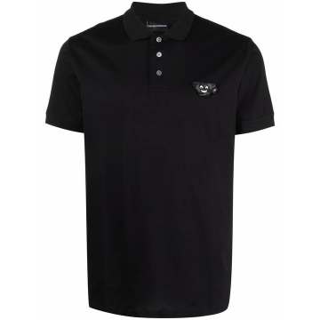 face-patch polo shirt