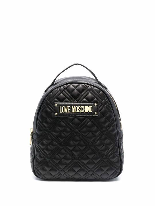 quilted logo-plaque backpack展示图