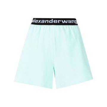logo-waistband track shorts