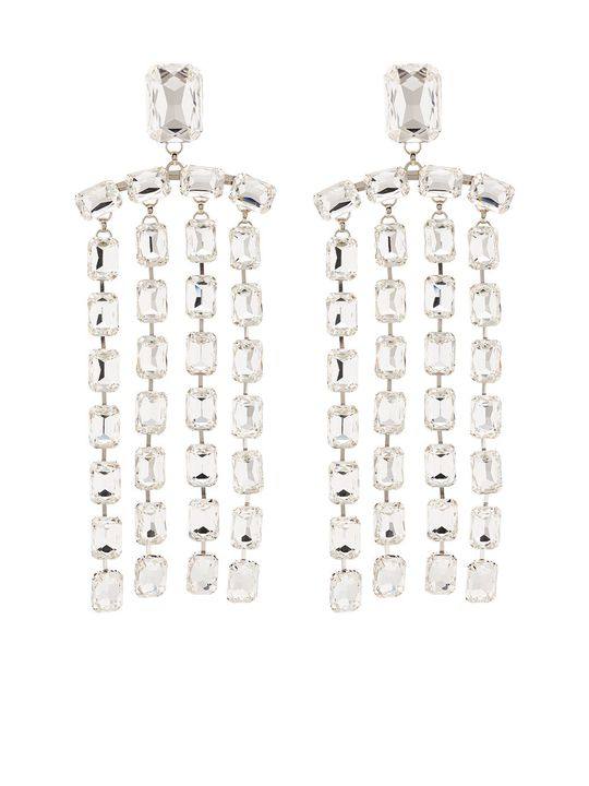 crystal-embellished drop earrings展示图