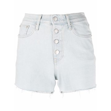 mid-rise denim mini shorts