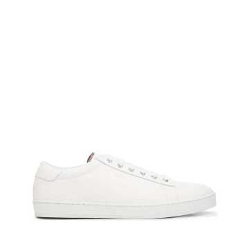 leather lace-up trainers