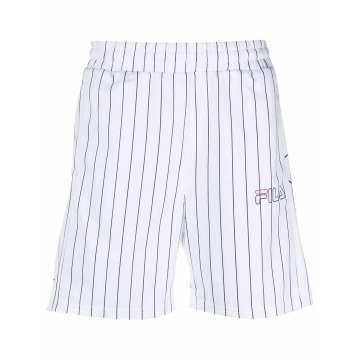 stripe-print shorts
