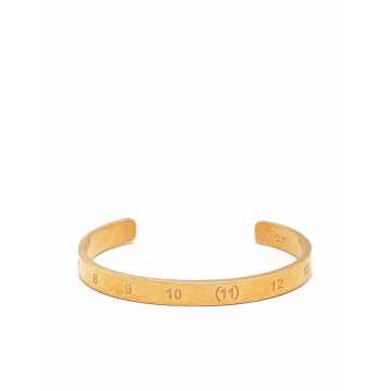 number-engraved cuff bracelet