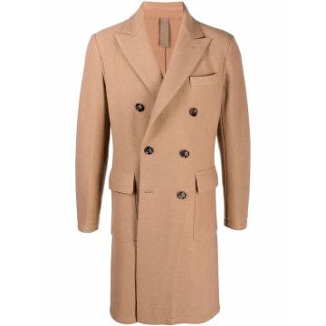 fitted double-breasted coat
