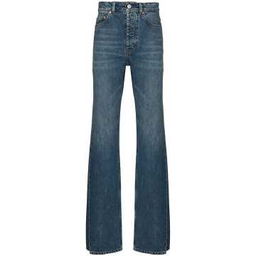 twisted-seam straight-leg jeans
