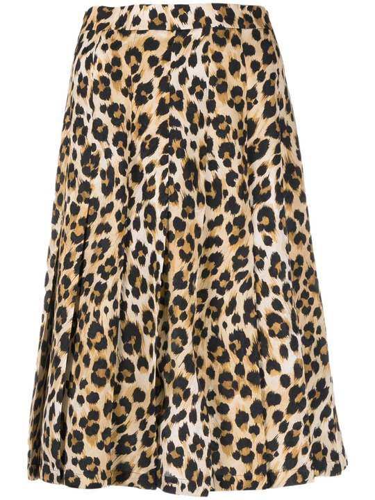 leopard-print pleated skirt展示图
