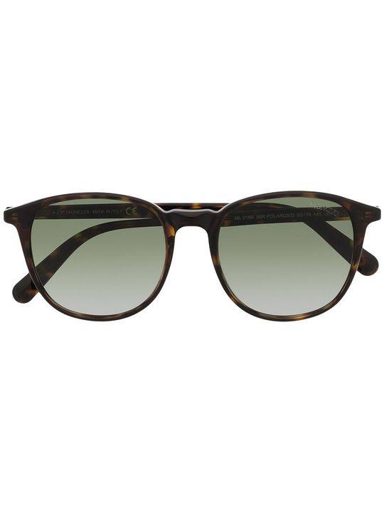 tortoiseshell-effect pantos-frame sunglasses展示图