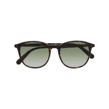 tortoiseshell-effect pantos-frame sunglasses