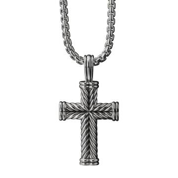 chevron cross necklace