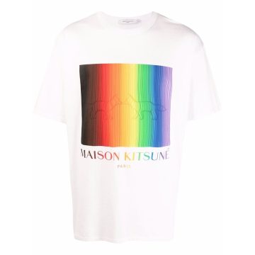 Gradient Rainbow logo印花T恤
