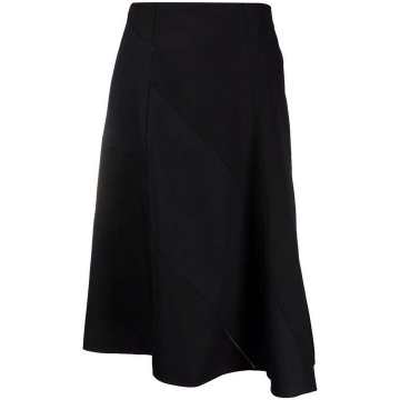 bias-cut A-line midi skirt