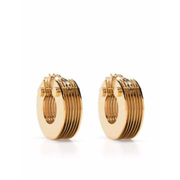 Bolt 18 karat gold-plated hoop earrings