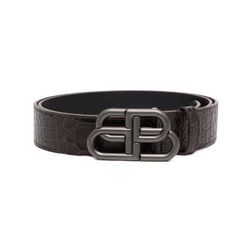 BB logo-buckle belt