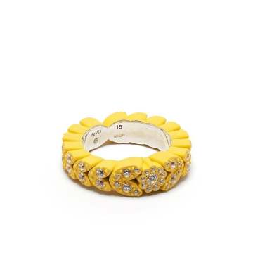 Soft crystal-embellished ring