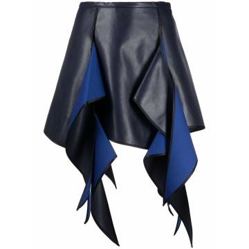 Flame asymmetric mini skirt
