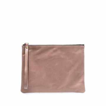 Netah zip-up leather pouch