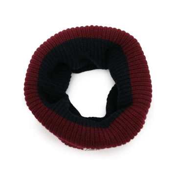 colour-block ribbed knit snood