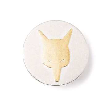 round fox brooch