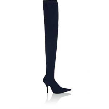 Knife Stretch-Crepe Over-The-Knee Boots