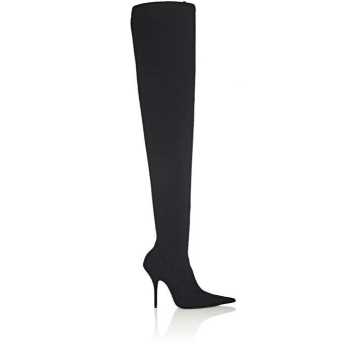 Knife Stretch-Crepe Over-The-Knee Boots