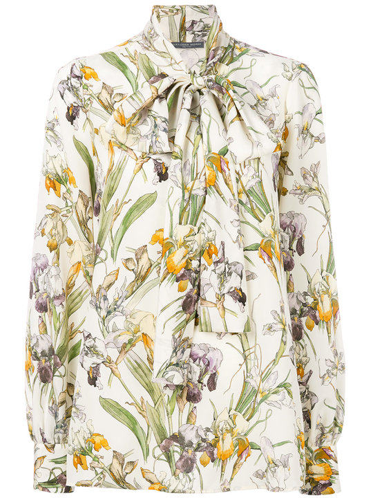 Wild Iris蝴蝶结领罩衫展示图
