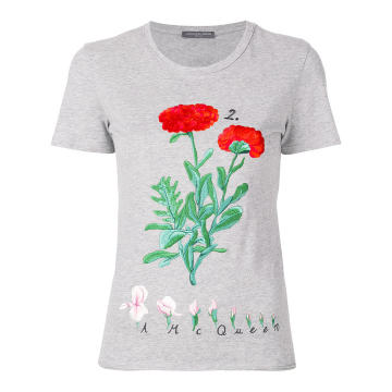 花卉刺绣T恤