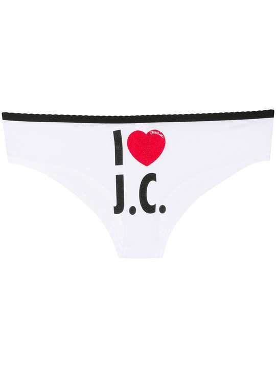 I Love J.C. 印花对比滚边三角裤展示图