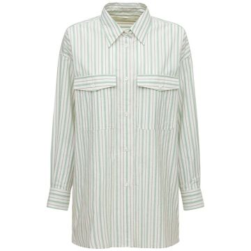 “AJADY”棉质府绸条纹衬衫