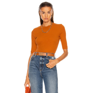 Cropped Sleeve T-Shirt